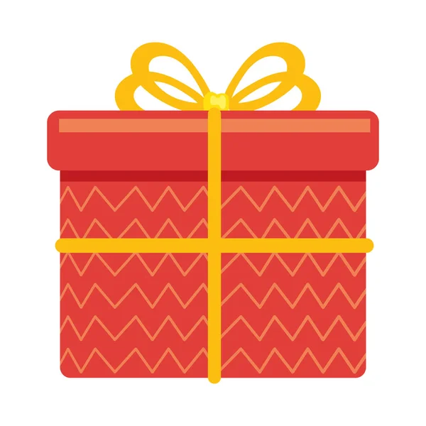 Boîte Cadeau Rouge Icône Cadeau — Image vectorielle