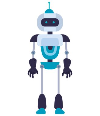beyaz ai robot fütürist karakter