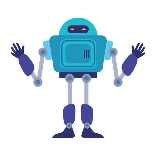 Robot Futuristický Tech Charakter — Stockový vektor