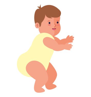 Mutlu küçük oğlan bebek karakteri