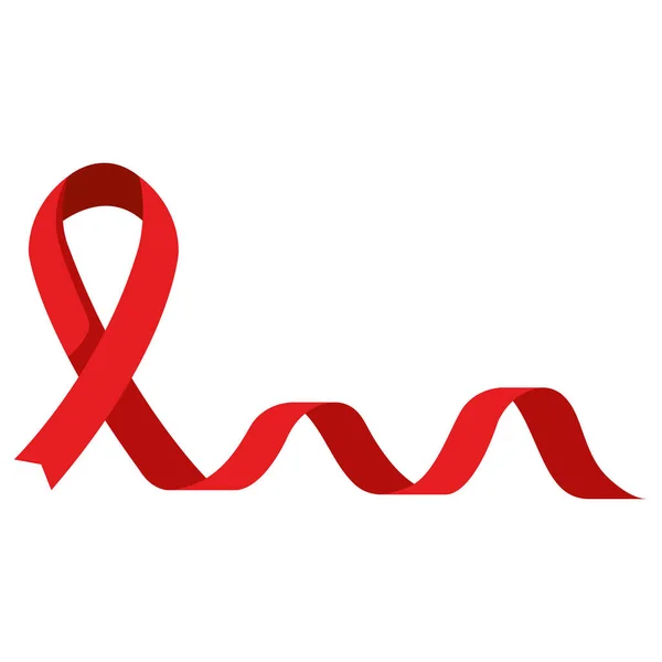 Világ Aids Nap Szalag Spirál Ikon — Stock Vector