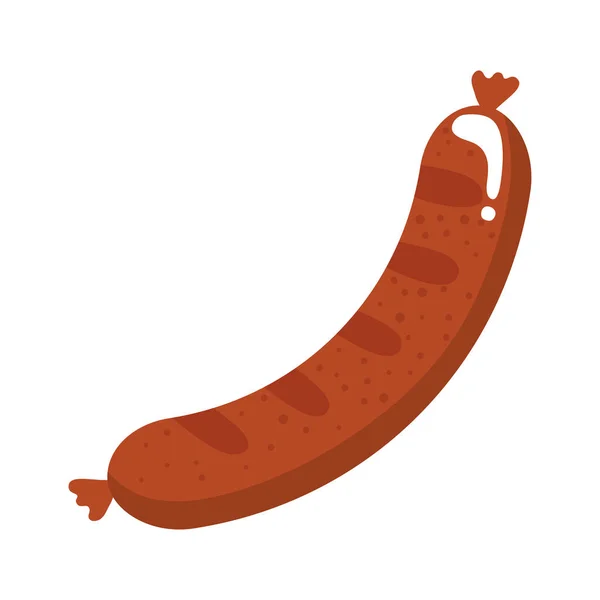 Fresh Sausage Food Isolated Icon — Stock vektor