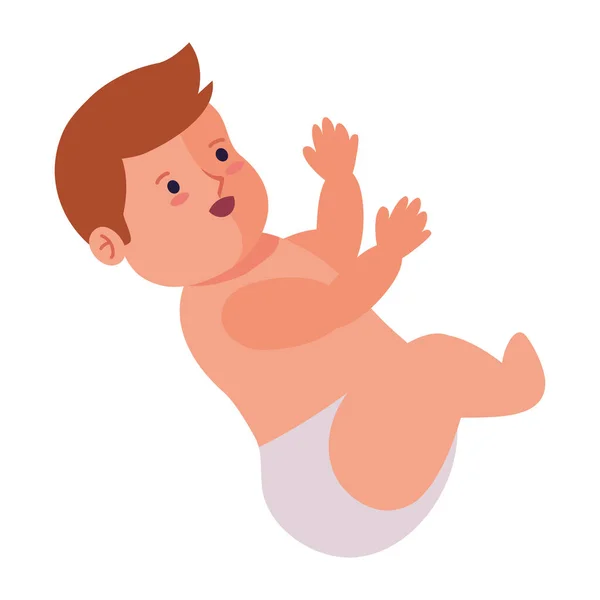 Schattig Klein Baby Gelukkig Karakter — Stockvector