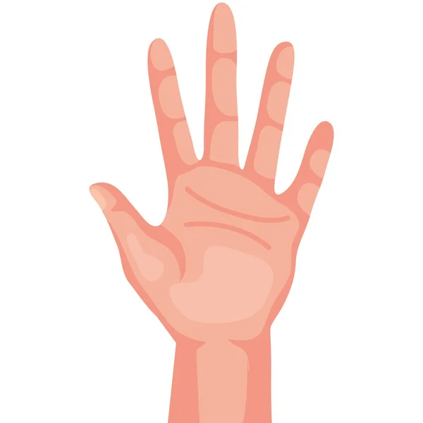 Рука Людини Зупиняється Ізольована Іконка — стоковий вектор