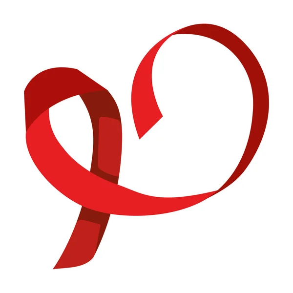 World Aids Day Ribbon Emblem Icon — Stock Vector