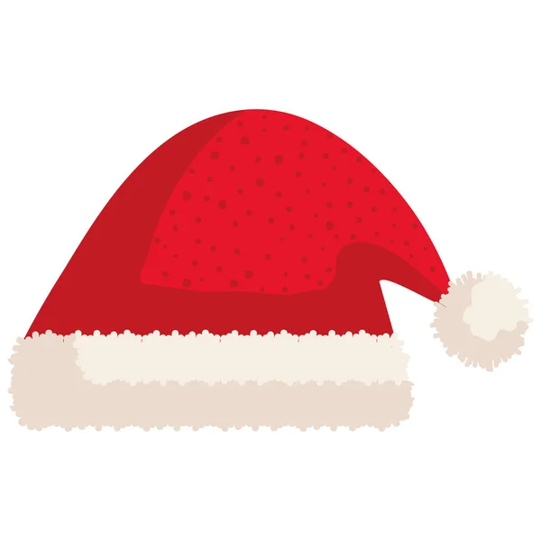 Icono Del Sombrero Rojo Santa Navidad — Archivo Imágenes Vectoriales