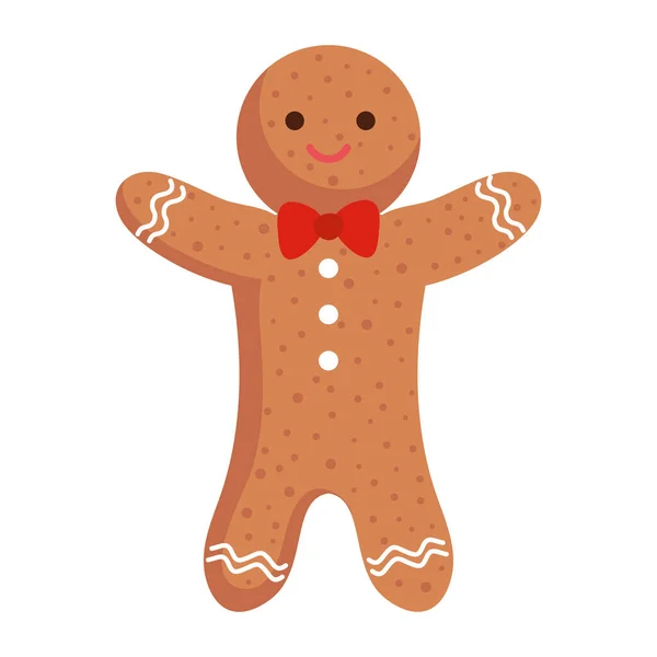 Vánoční Zázvor Cookie Pečivo Ikona — Stockový vektor