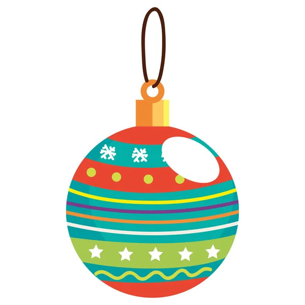 クリスマスボールハンギング装飾アイコン — ストックベクタ