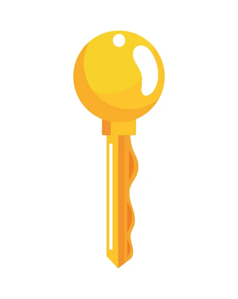 Golden Key Door Security Icon — 스톡 벡터