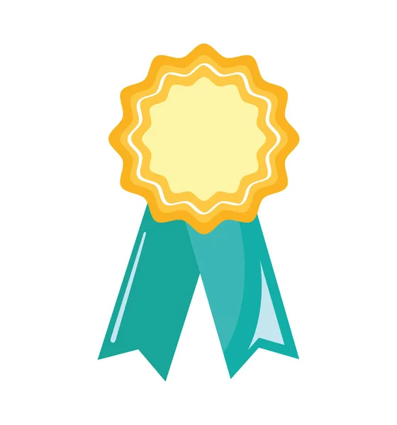 Prix Médaille Avec Ruban Icône — Image vectorielle