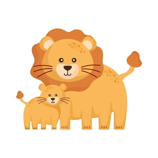 Симпатичные Львы — стоковый вектор
