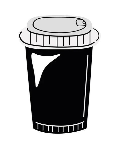 Emporter Icône Pot Noir — Image vectorielle