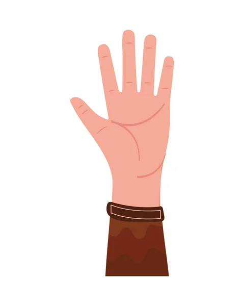 Hand Stoping Protesting Gesture Icon — Stock Vector