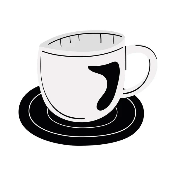 Koffiebeker Schotel Pictogram — Stockvector