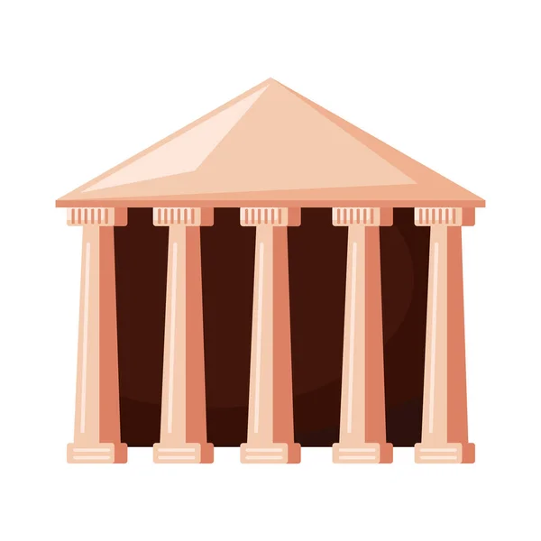 Řecko Partheno Mezník Izolované Ikony — Stockový vektor