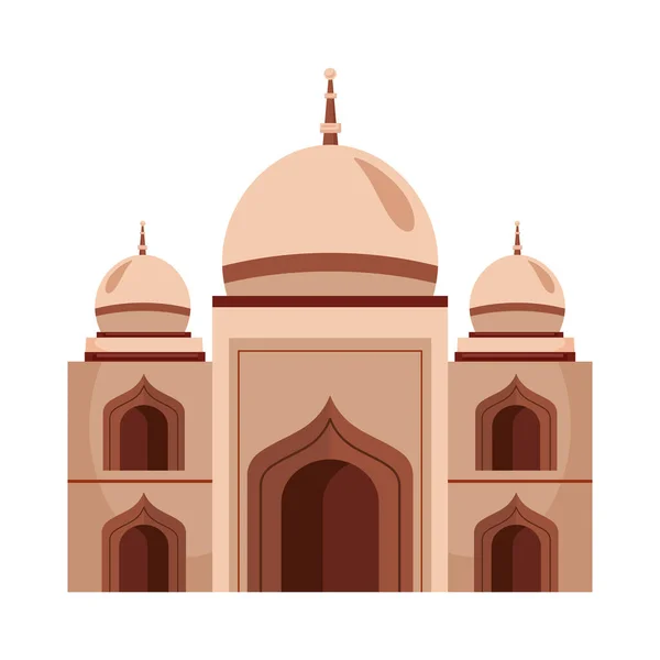 Taj Mahal Ícone Marco Famoso — Vetor de Stock