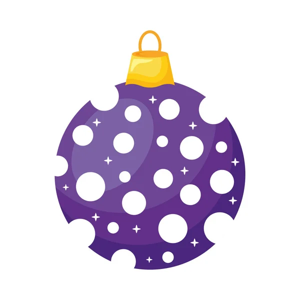 Icône Pendaison Boule Violette Noël — Image vectorielle