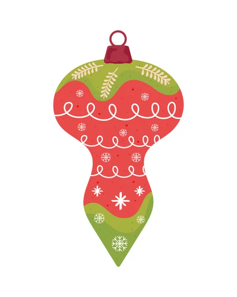 Joyeux Noël Boule Icône Rouge — Image vectorielle