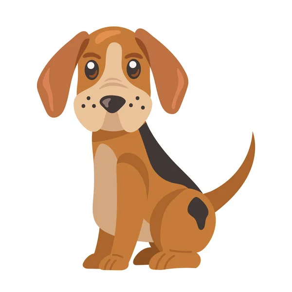 Schattig Beagle Hond Mascotte Karakter — Stockvector