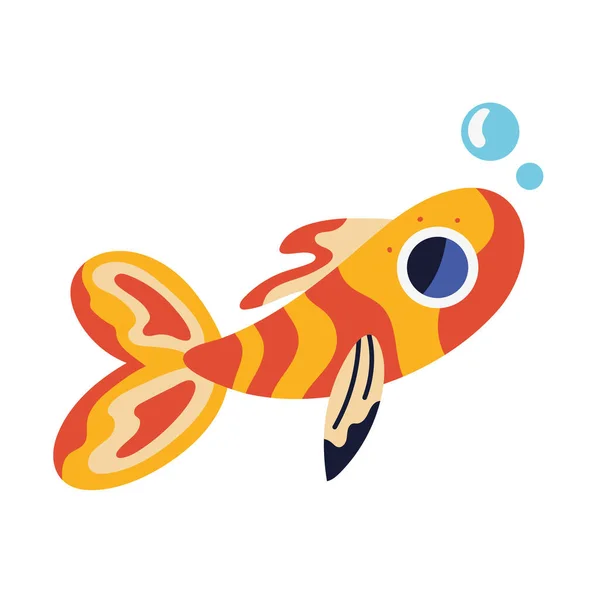 Gelber Fisch Sealife Natur Symbol — Stockvektor