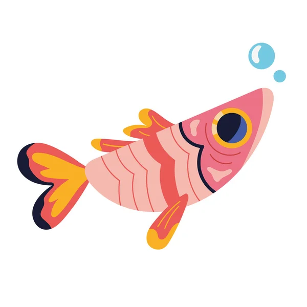 Розовая Икона Морской Фауны — стоковый вектор