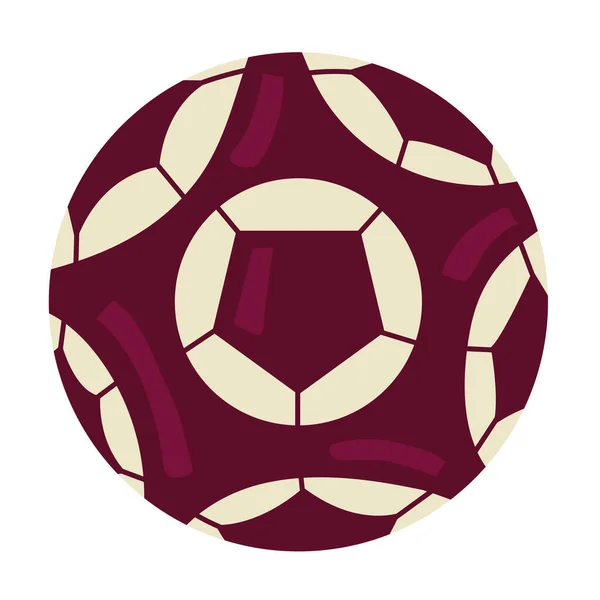 Lila Foci Sport Ballon Felszerelés Ikon — Stock Vector