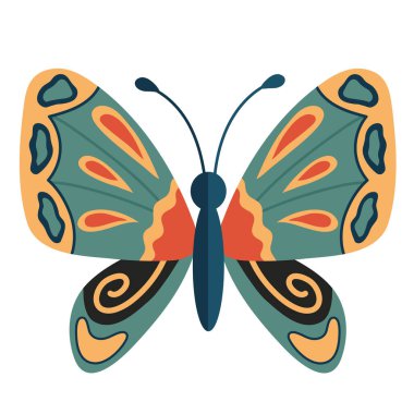 Güzel kelebek hayvan silueti simgesi