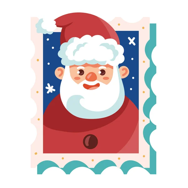 Święty Mikołaj Pocztowym Charakterze Bożego Narodzenia — Wektor stockowy