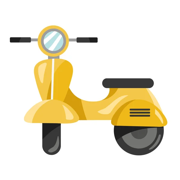 Ikona Transportu Żółtych Pojazdów Motocyklowych — Wektor stockowy