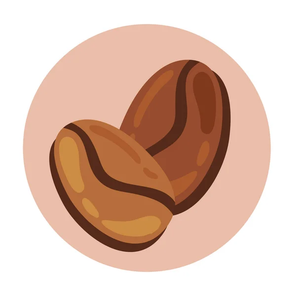 Coffee Toast Seeds Nature Icon — Stockvektor