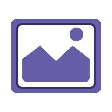 mor resim dosyası izole edilmiş simge