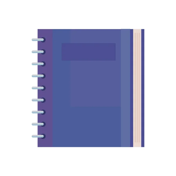 Purple Notebook School Supply Icon — Stock Vector