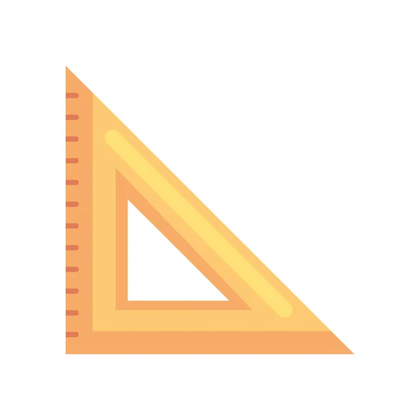 Pravidlo Školní Zásobování Trojúhelník Ikona — Stockový vektor