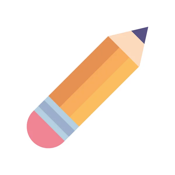 Bleistift Graphit Versorgungssymbol Isoliert — Stockvektor
