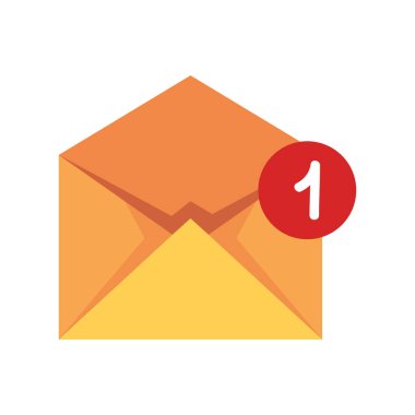 Tezgah simgesi olan zarf e- posta