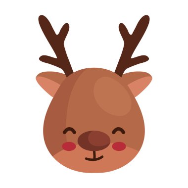 Sevimli ren geyiği hayvan kafası simgesi