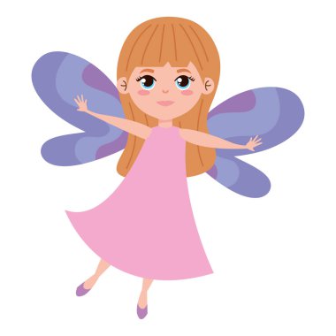 Güzel sarışın peri uçan karakter