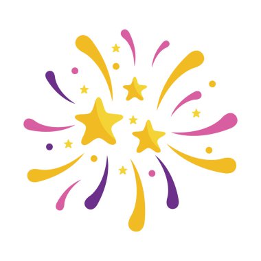 Altın havai fişek patlama simgesi