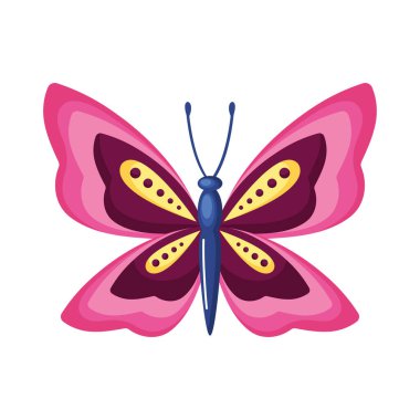 Güzel pembe kelebek böcek simgesi