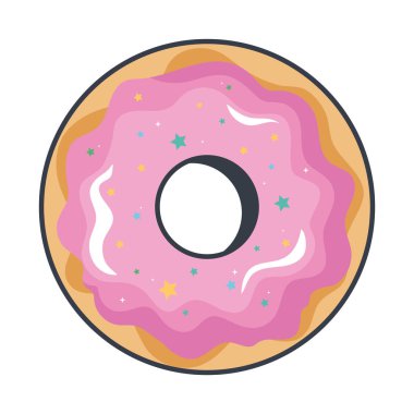 Şirin donut kawaii tarzı simge
