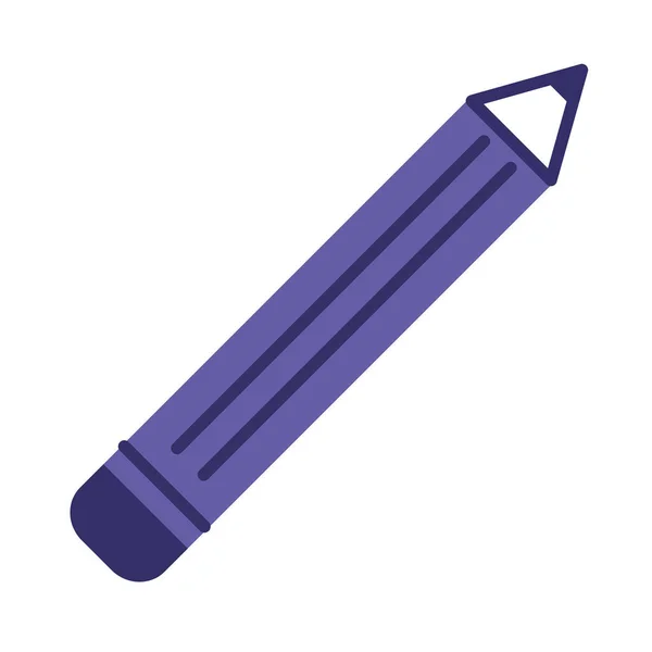 Purple Pencil Graphite Supply Icon — Stock Vector