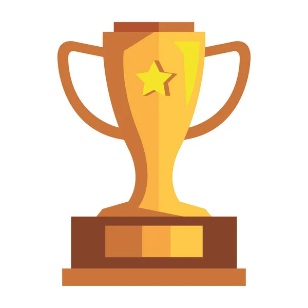 Golden Trophy Cup Award Icon — Stock Vector