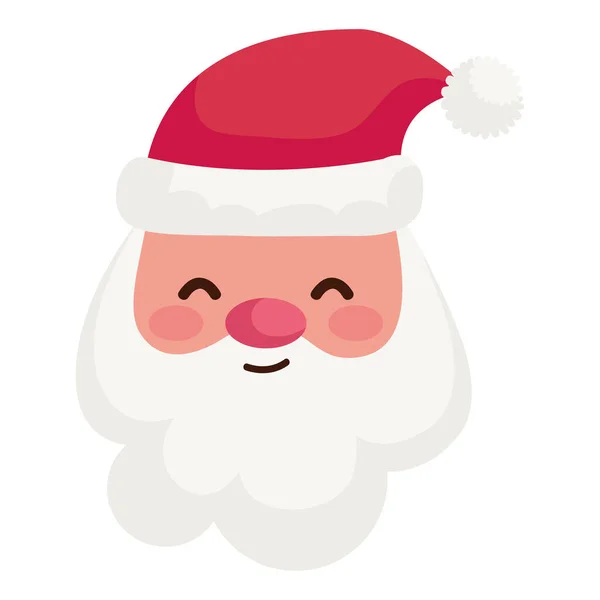 Santa Claus Cabeza Carácter Navidad — Vector de stock