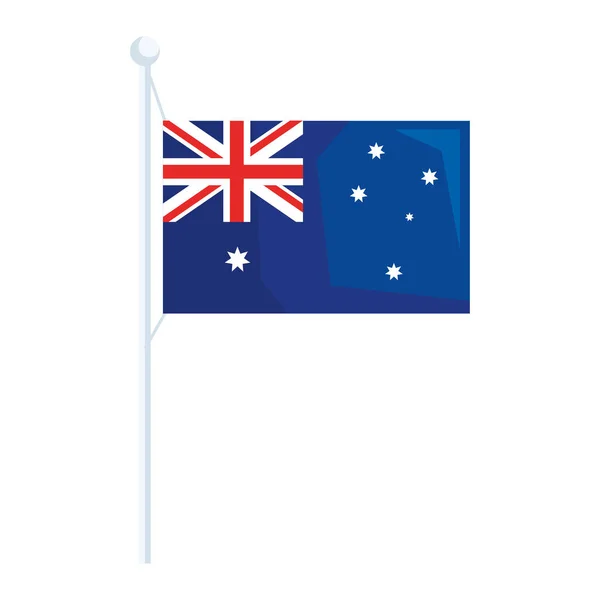 Drapeau Australien Icône Pôle — Image vectorielle