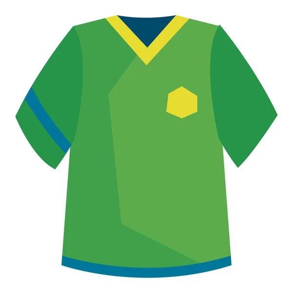 Verde Sport Uniforme Camicia Icona — Vettoriale Stock
