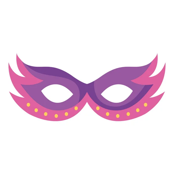 Purple Carnival Party Mask Icon — Stock Vector