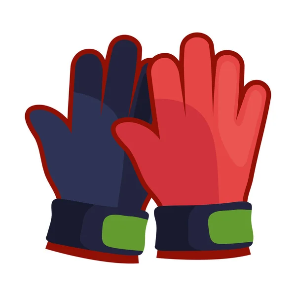 Fußballtorwart Handschuhe Ausrüstung Ikone — Stockvektor