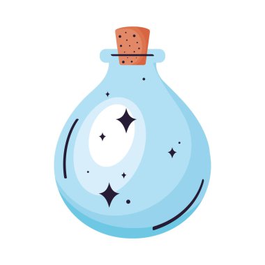 Ezoterik iksir sihirli şişe simgesi