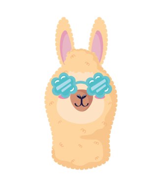 Güneş gözlüğü takan hayvan karakteri.