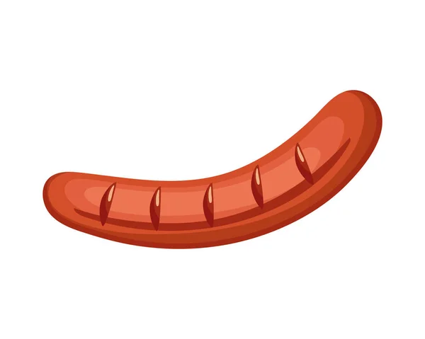 Fresh Sausage Food Isolated Icon — Stockvektor